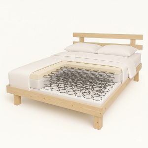 ⁦בסיס מיטה זוגי כולל מזרון קפיצים זוגי⁩ – תמונה ⁦2⁩